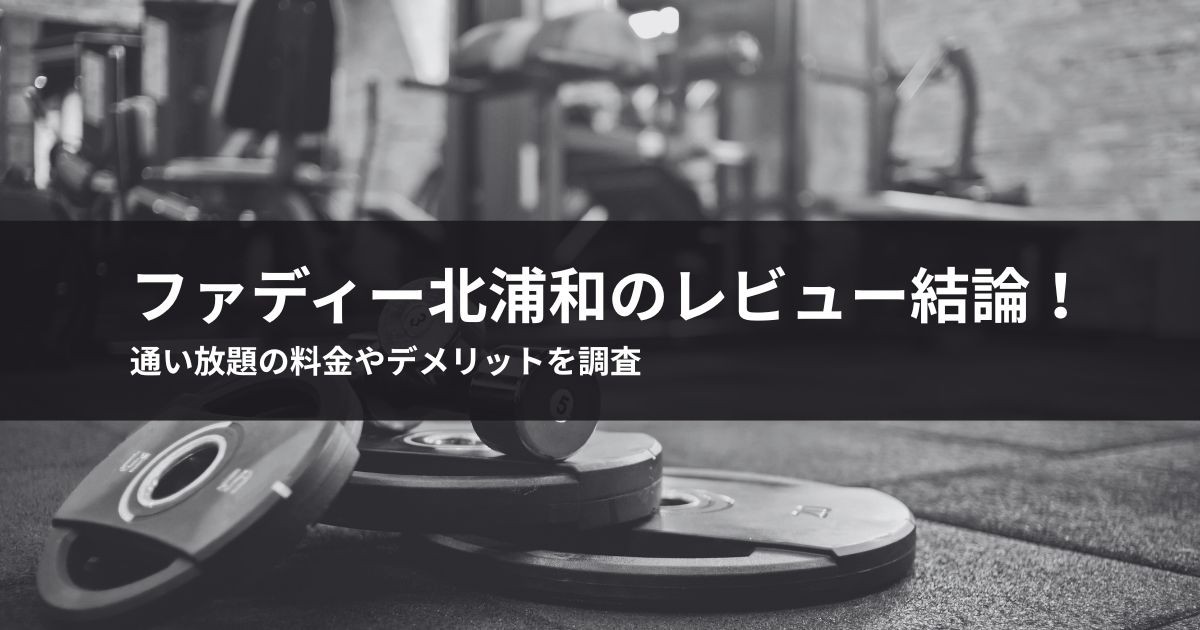ファディー北浦和のレビュー結論!通い放題の料金やデメリットを調査